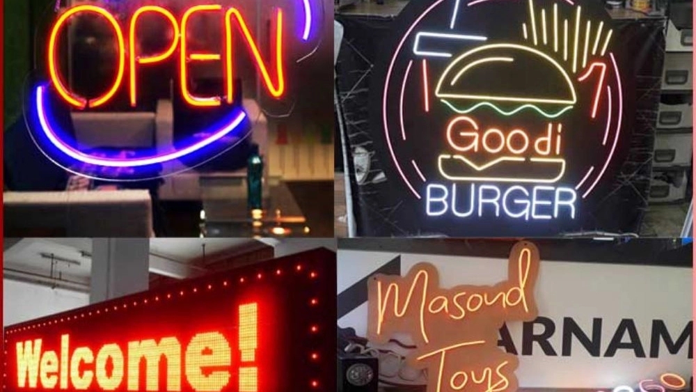 Shadow sign making, production and sale of advertising signs and LED in Tehran