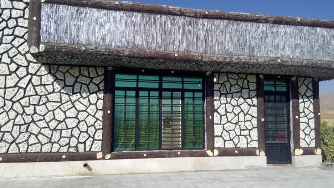 Bagheri Gazebo, construction of stone and wood design cement gazebos in Fars