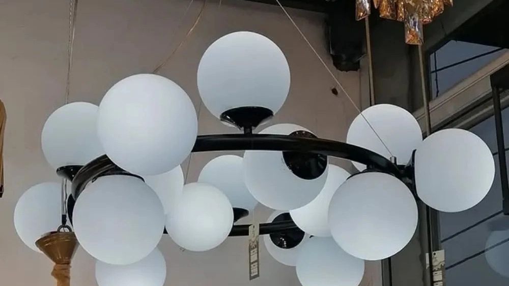 Luminous production, production and sale of screen belt profile chandelier in Rasht