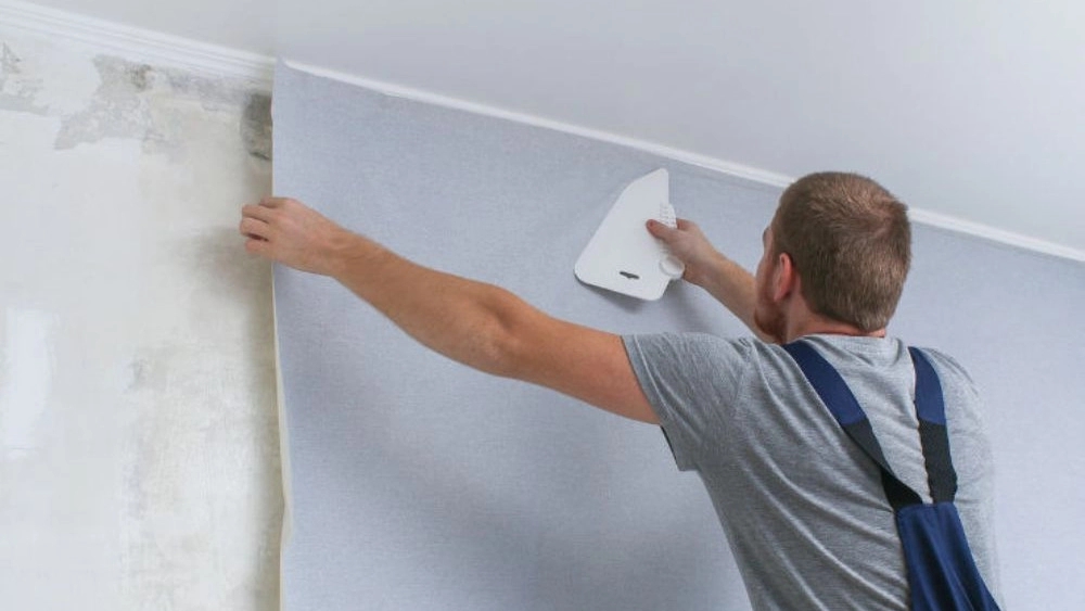 Interior decoration of puzzle, installation and implementation of wall paper and knaf in Shahr Quds