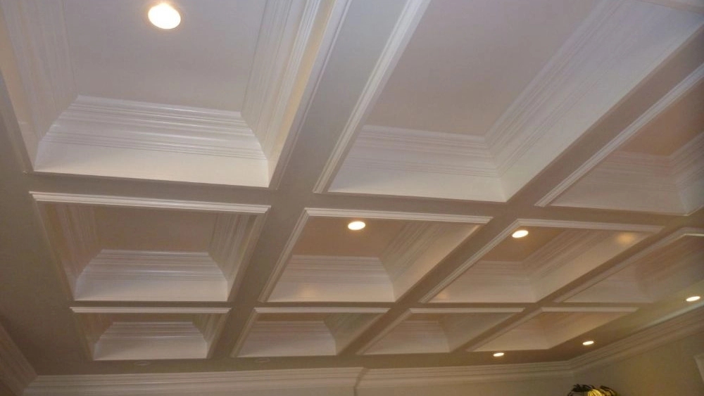 New interior decoration of ceiling, implementation of false ceiling and parquet and marble sheet in Bomhen