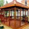 3007 Wooden Structures Group, design and implementation of the wooden facade of the building in Najaf Abad