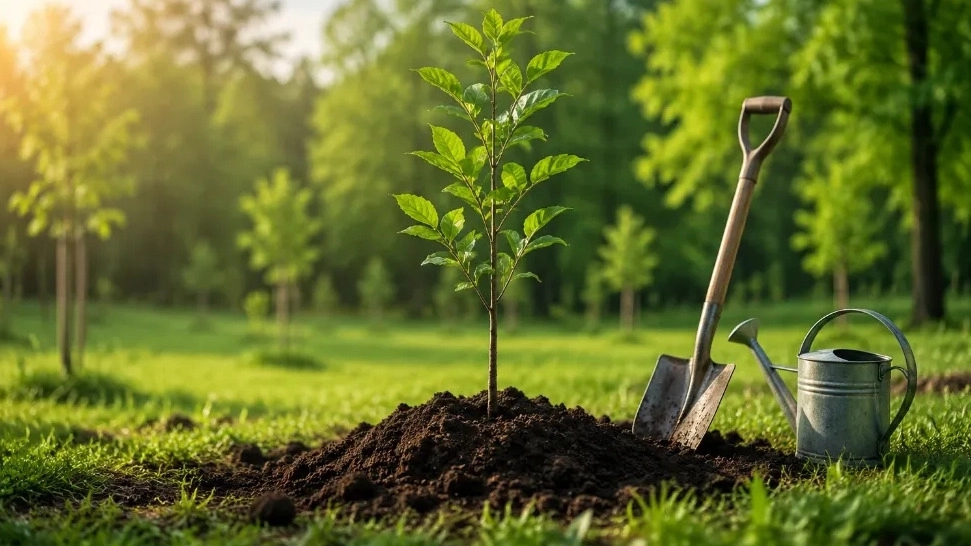 Training on planting trees in gardens and agricultural land