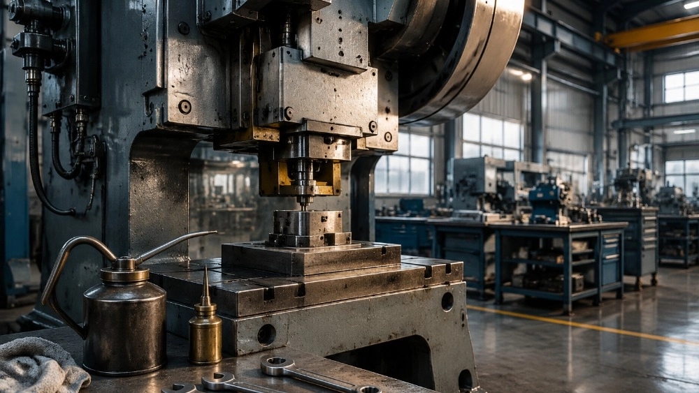 Important points in maintaining the impact press