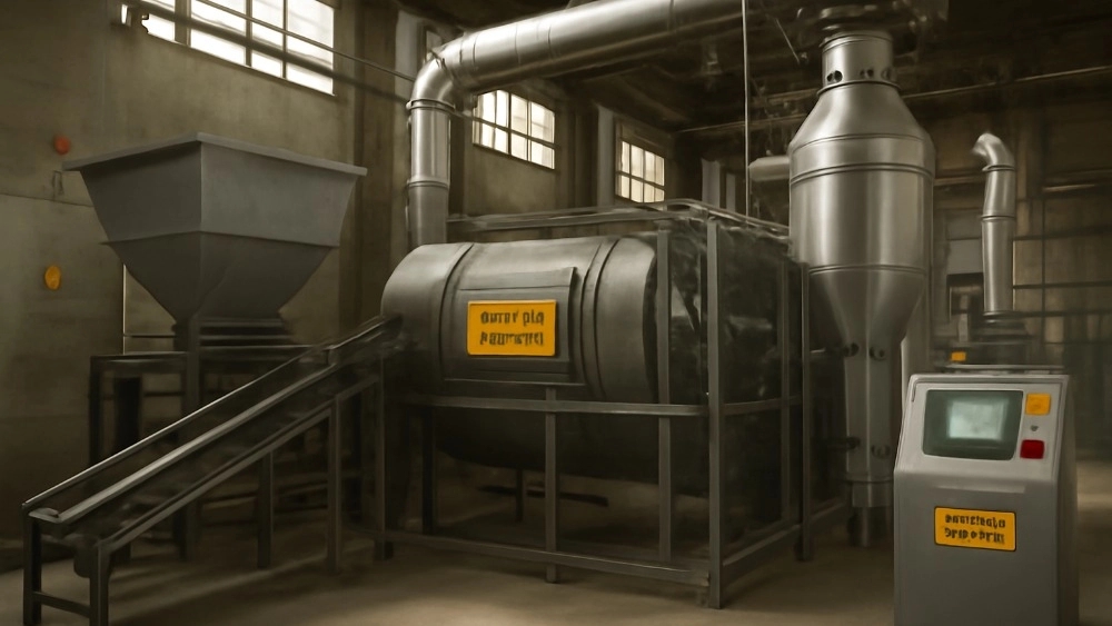 Coconut charcoal production line with advanced safety system in Tehran; From design to complete factory setup
