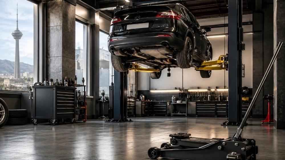 Sale of hydraulic jack for car lift and repair shop in Tehran