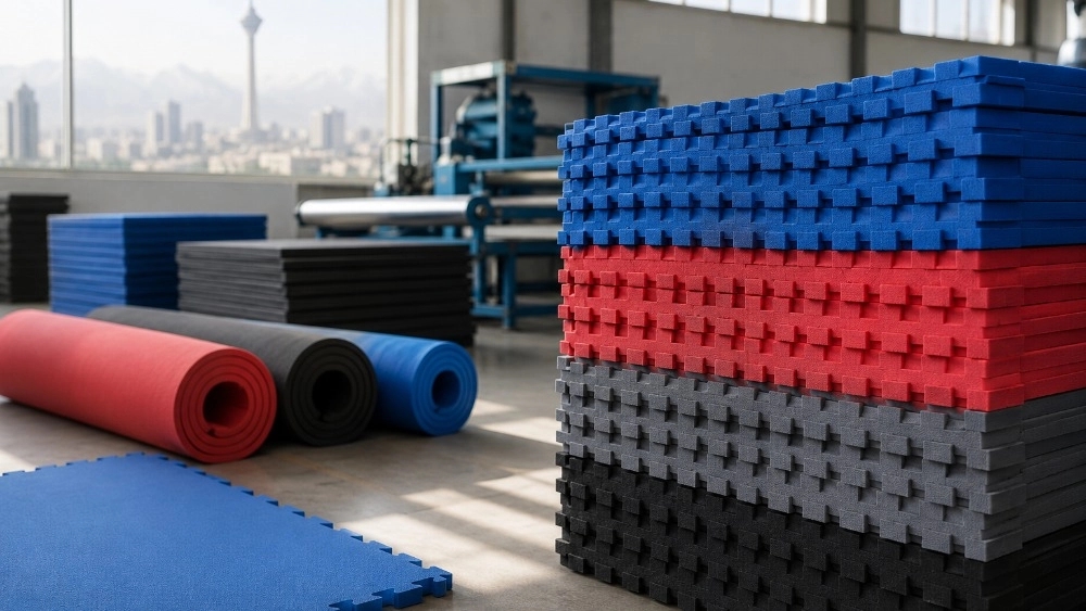 Production of standard sports foam in Tehran