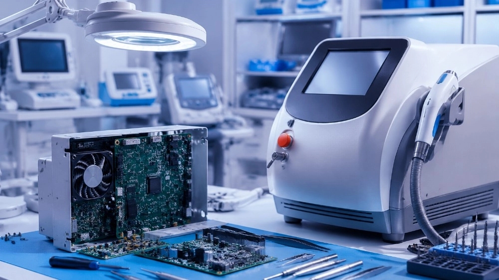 Akam Teb Company, repair of beauty and laser medical equipment in Ardabil