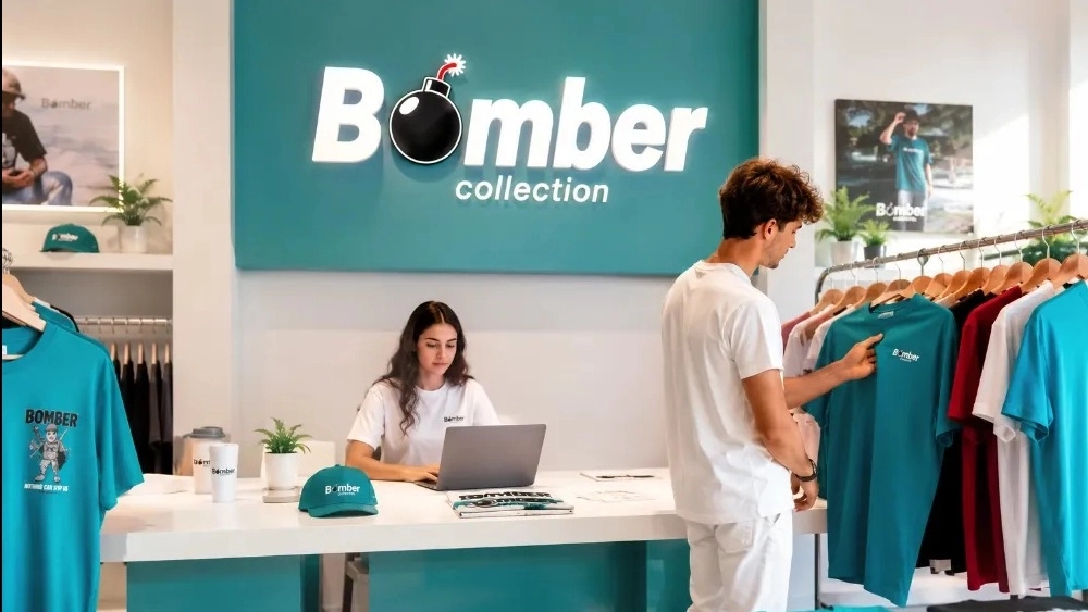 Bombershop, manufacturing and selling men's, women's and children's clothes in Rasht