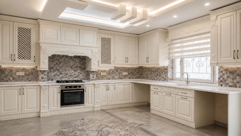 Unique interior decoration, design and implementation of Akbari cabinet in Tehran
