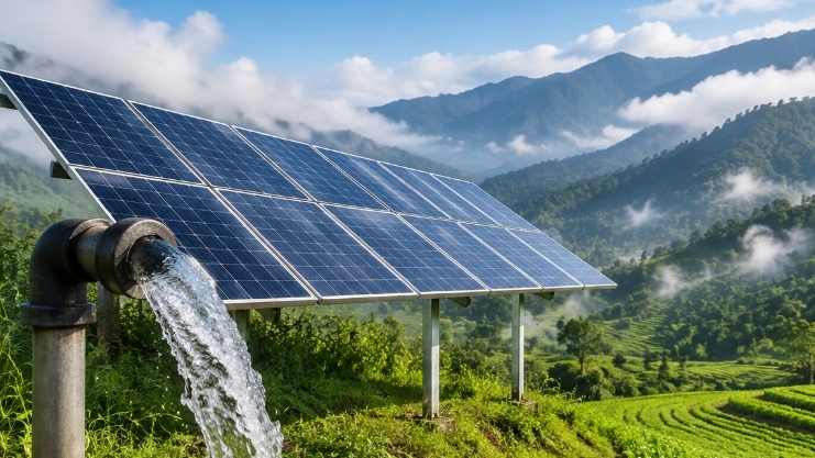 Introduction of various types of solar pumps and floats suitable for the agricultural areas of Swadekoh