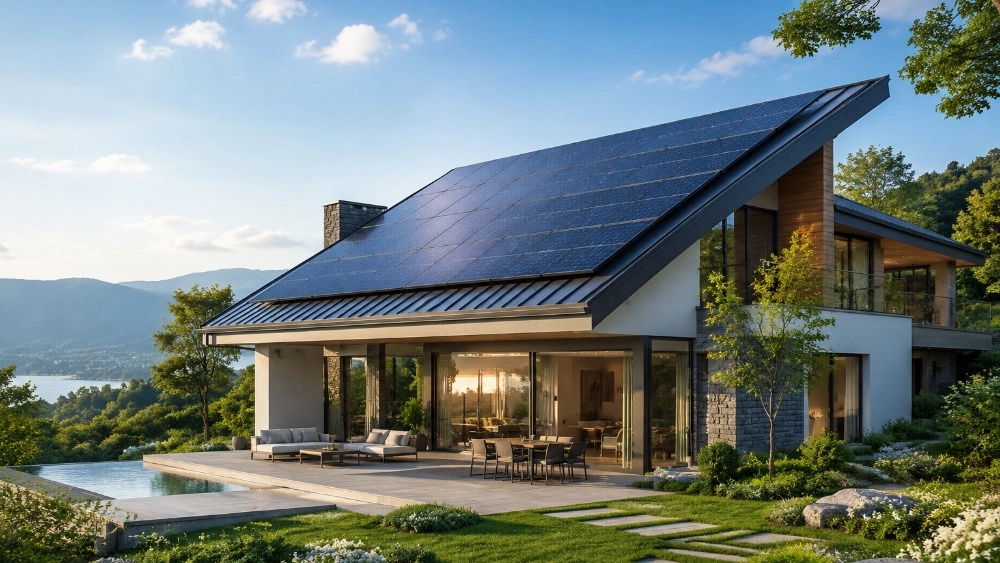 Solar system suitable for villa houses in Sari