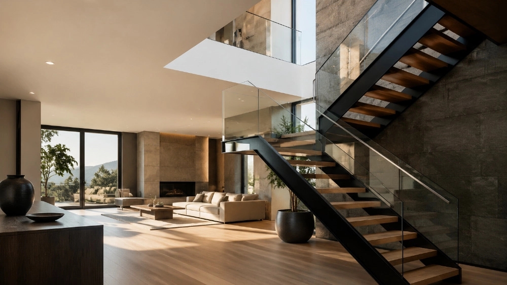 The price of metal duplex staircase construction in Langrod