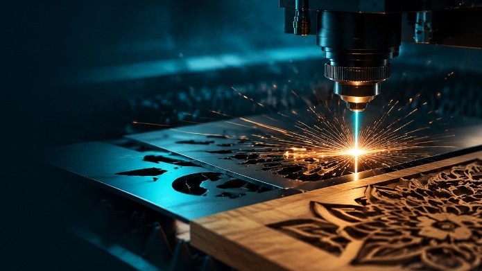 Diecut printing and advertising, laser cutting and engraving services in Sari
