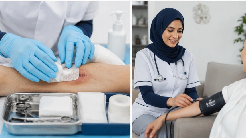 Dressing and injections at home with the experienced staff of Yas Sepid in Urmia