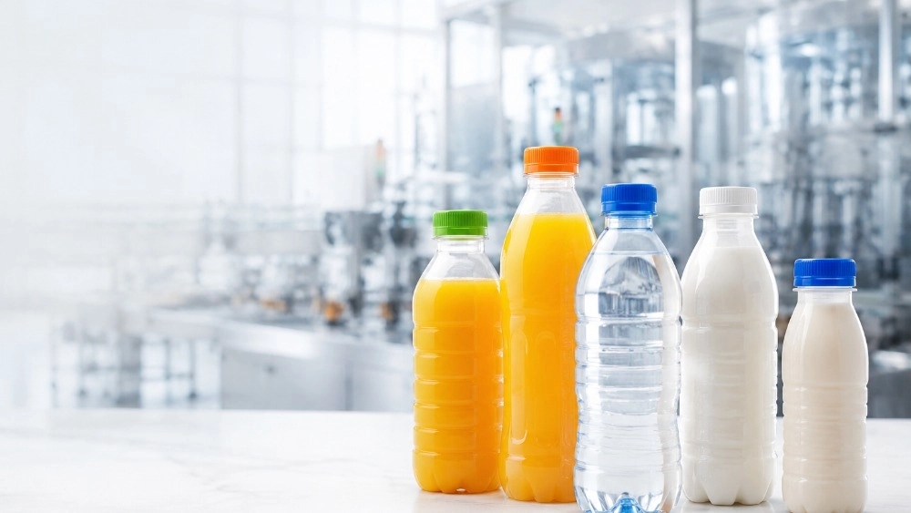 Plastic bottle suitable for food and beverage packaging