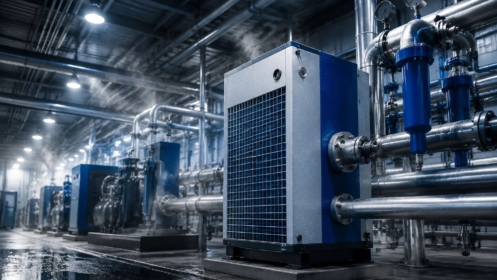 Industrial dryer in the wind lines of Aria Azar dynamic solutions to produce dry and stable air