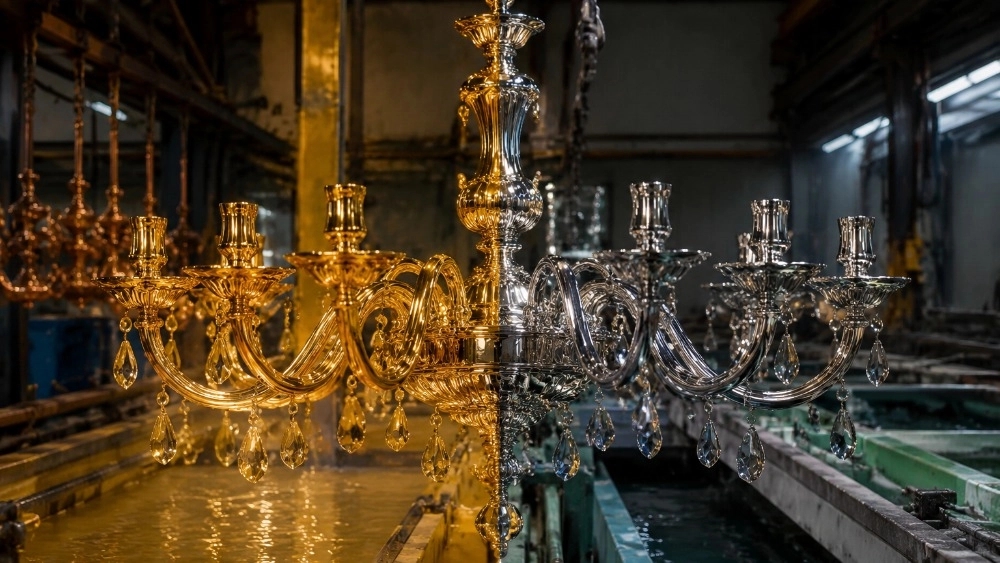 Chandelier plating in Tehran with gold and silver quality