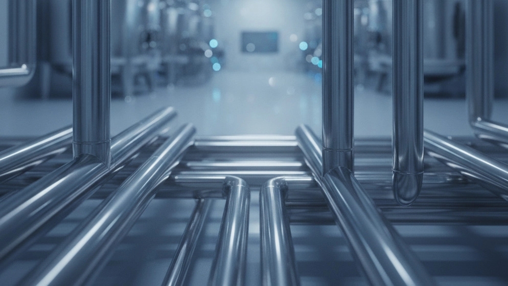 Polishing of steel pipes for the pharmaceutical industry