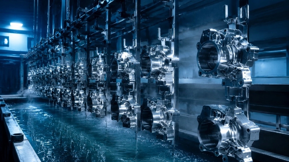 Industrial iron plating with a strong protective coating