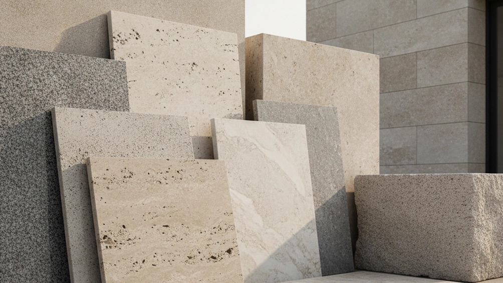 Construction stone from production to consumption of all types of polymer stone and scrap