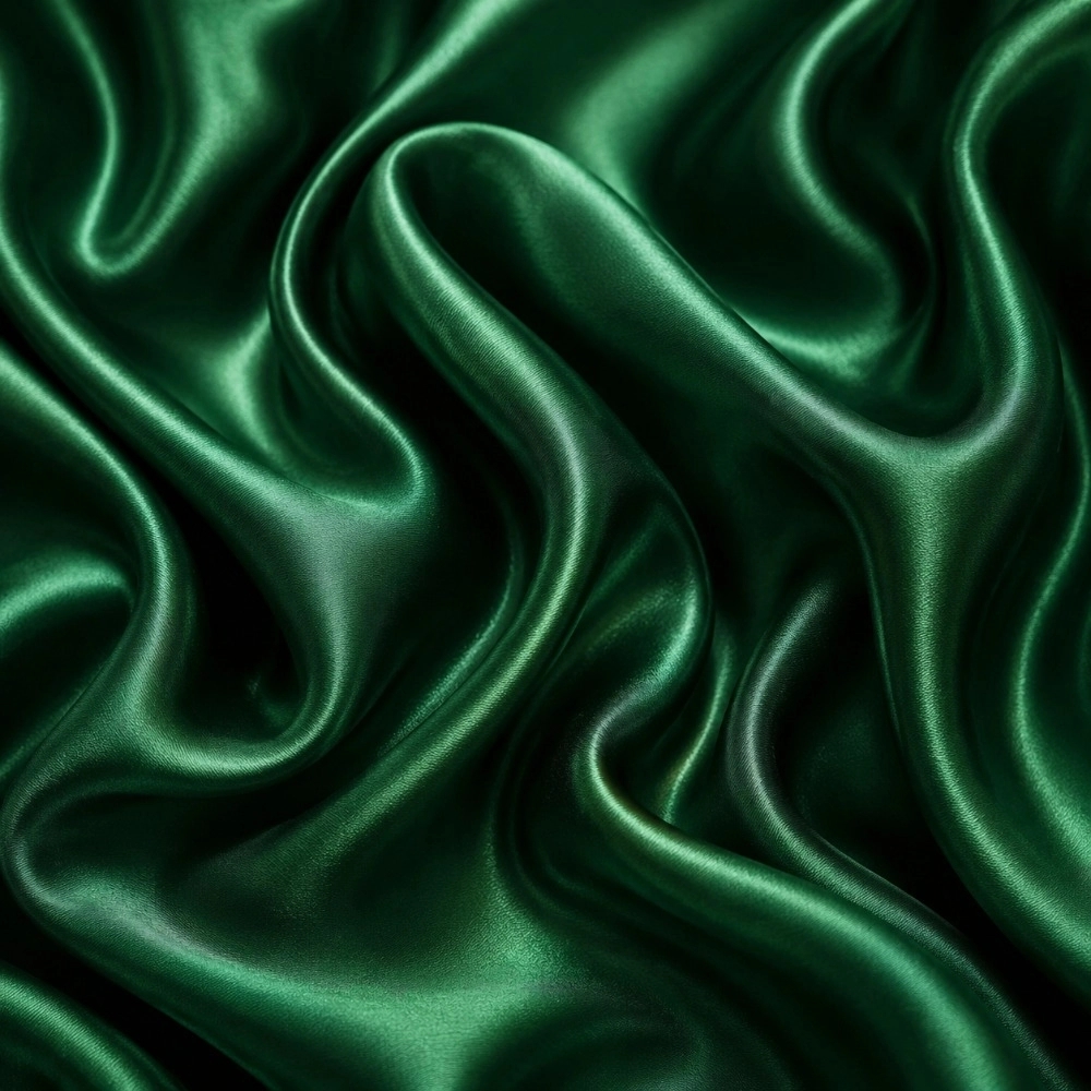 پارچه سیلک رنگ سبز زمردی