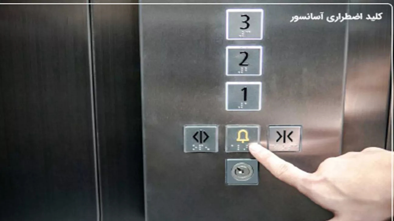 Location of emergency buttons and display counter