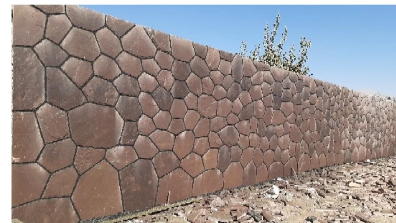 Installation of rubble stone