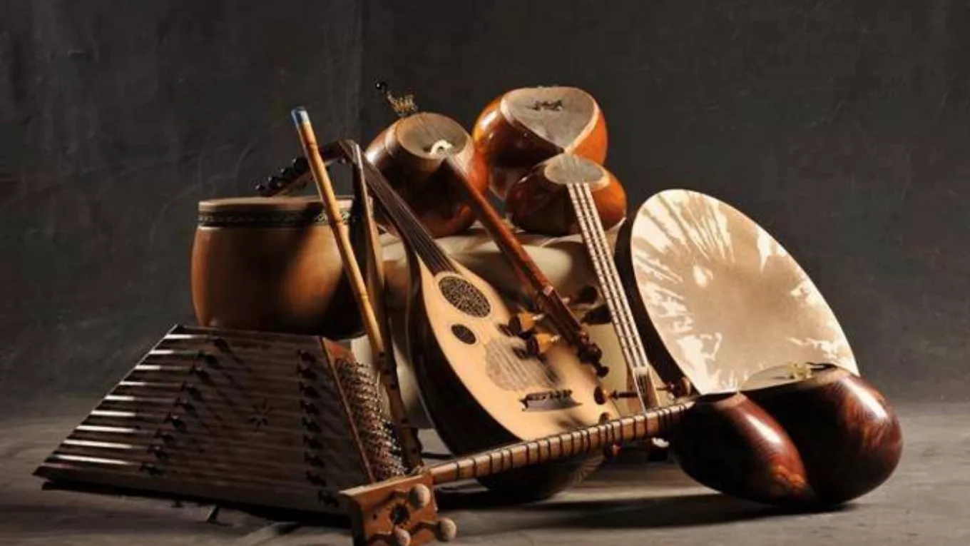 All kinds of traditional musical instruments