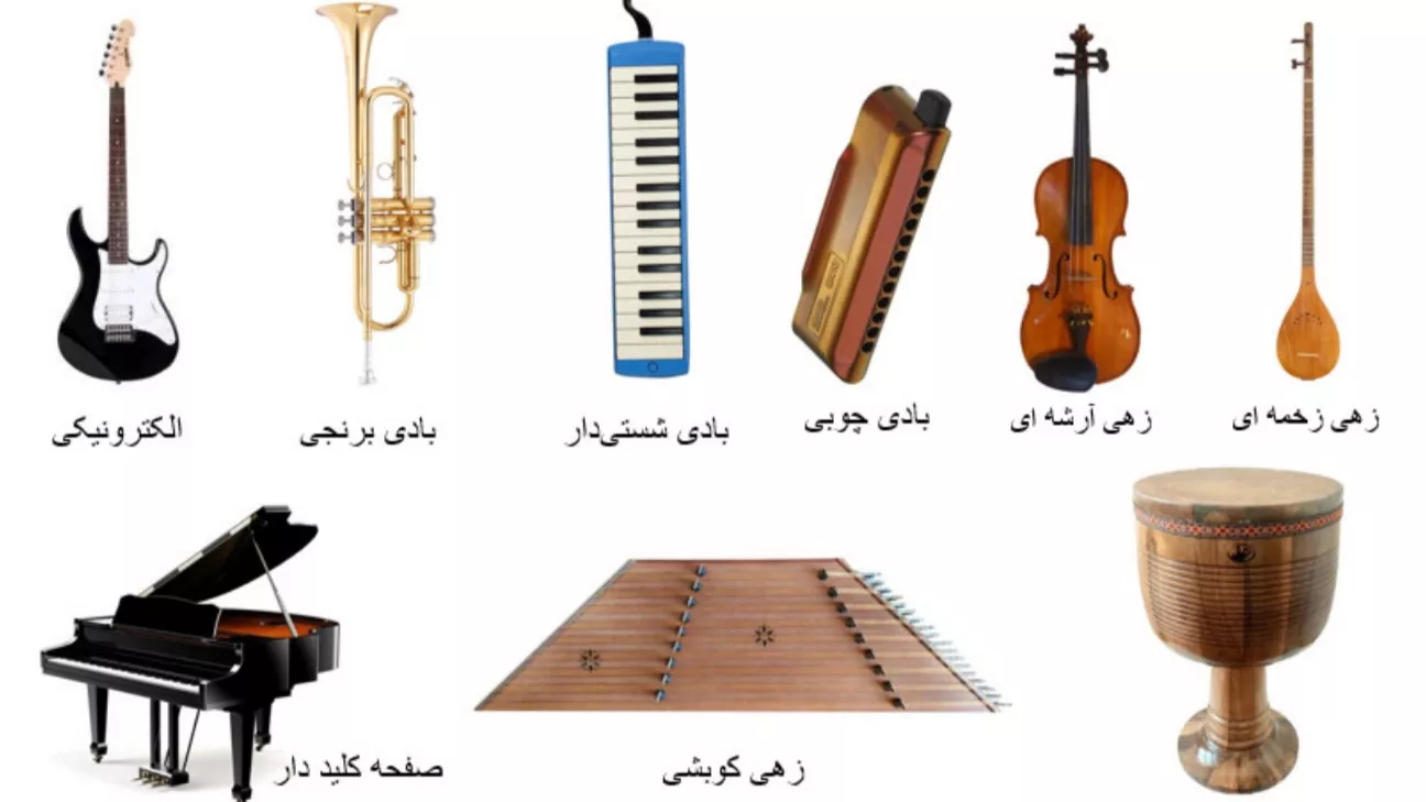 All kinds of musical instruments