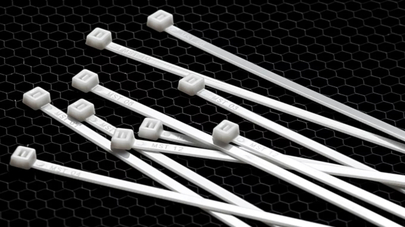 Plastic belt fastener (MST).