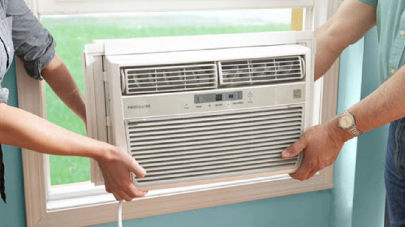 White smoke coming out of the window air conditioner