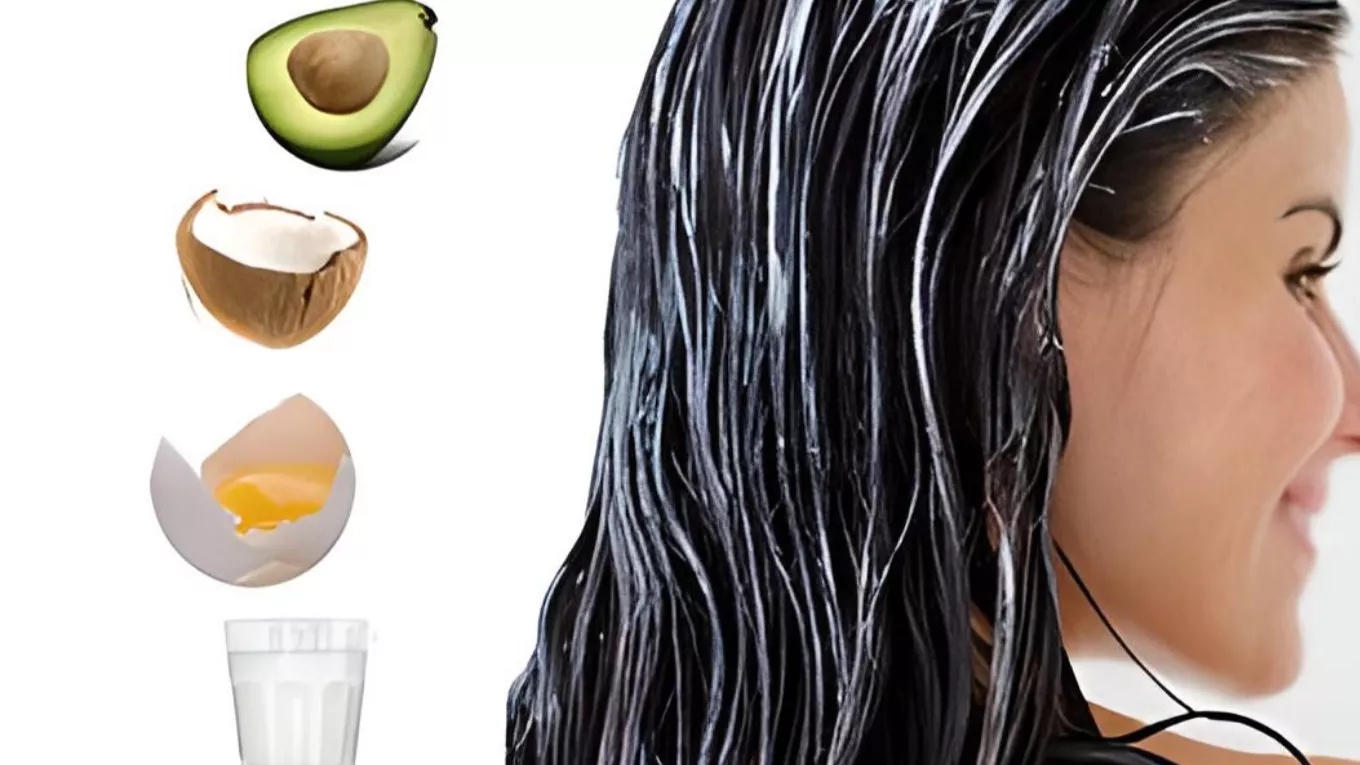 Homemade hair mask using natural ingredients for all types of hair