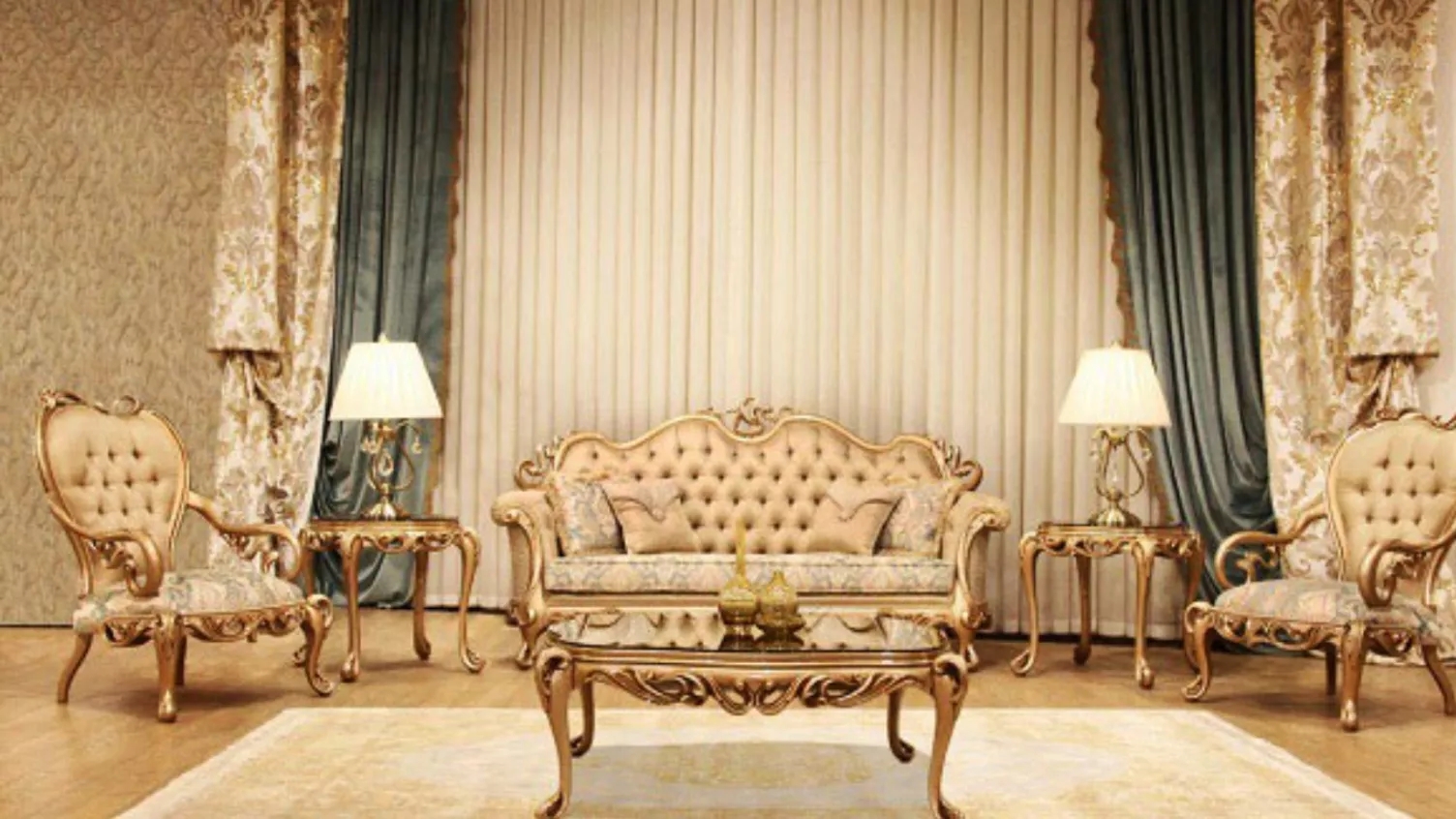 Royal sofa arrangement at home