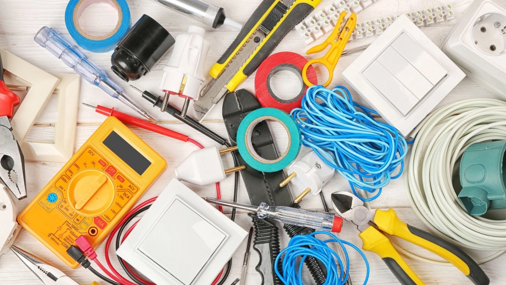 What does the service of wiring and fixing the electrical connection of the building include?