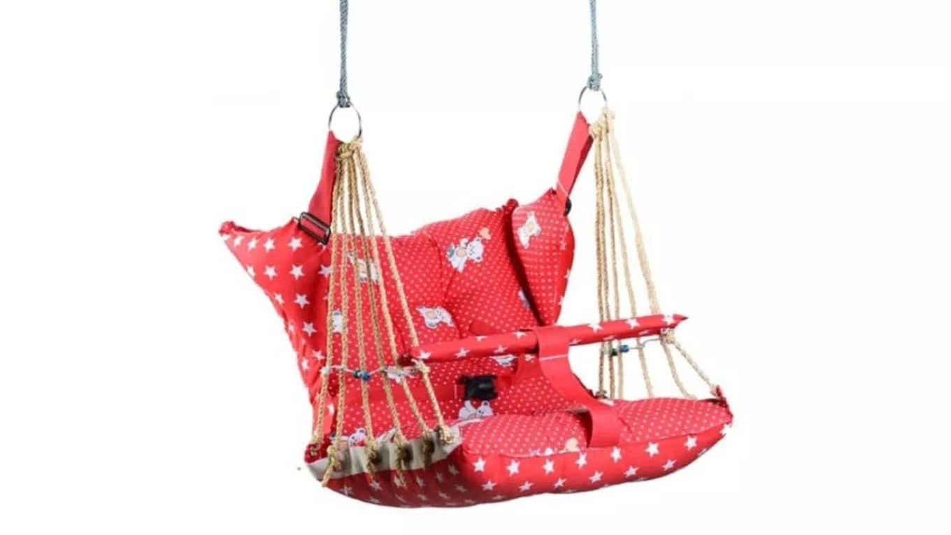 A child's swing in the world of Haddadi's tent