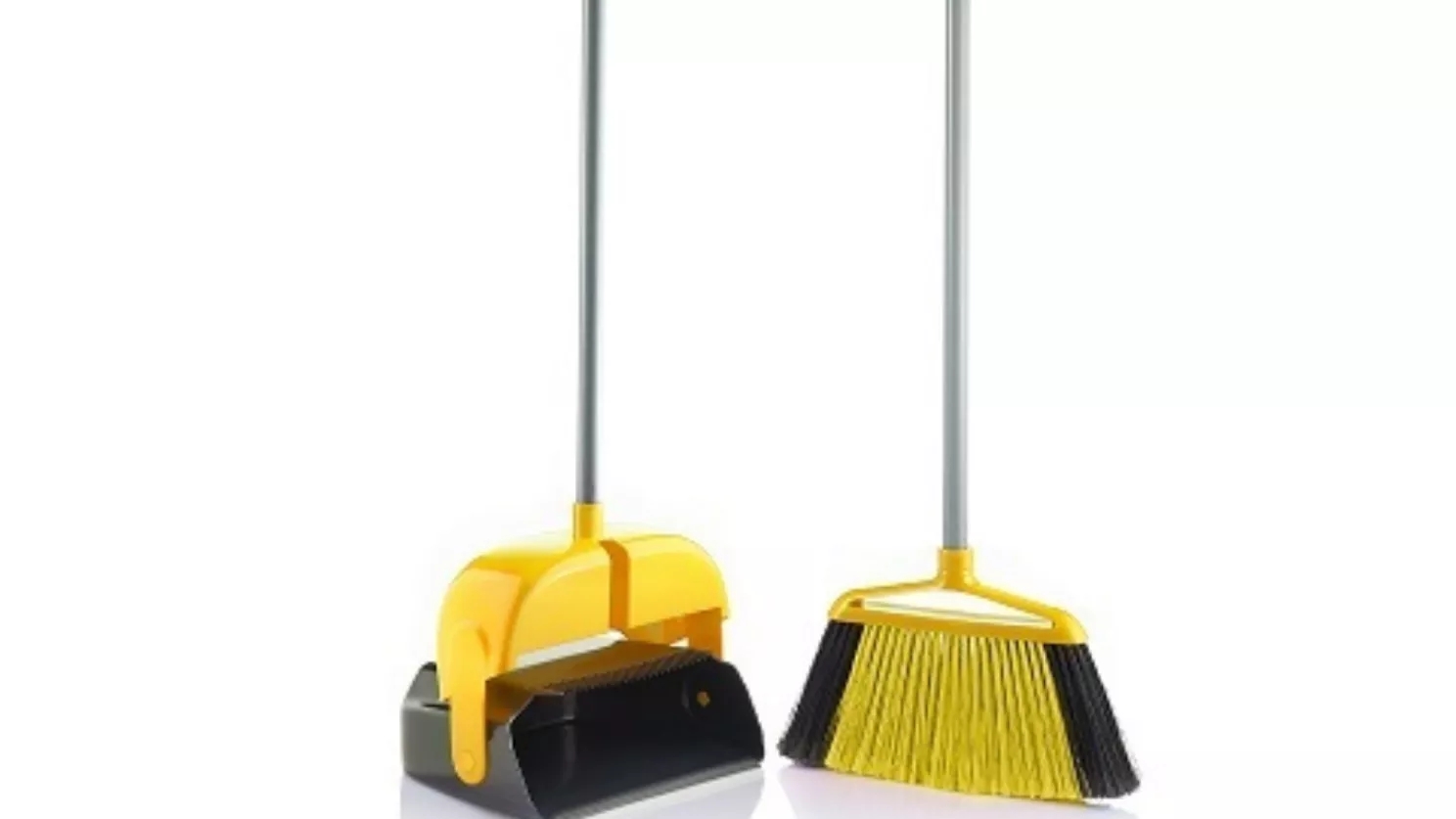 The use of a long-handled broom