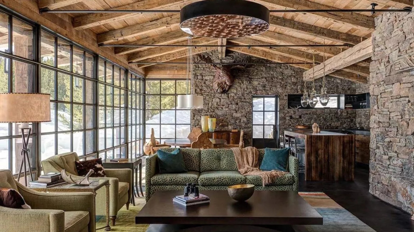 What is rustic style in interior decoration?
