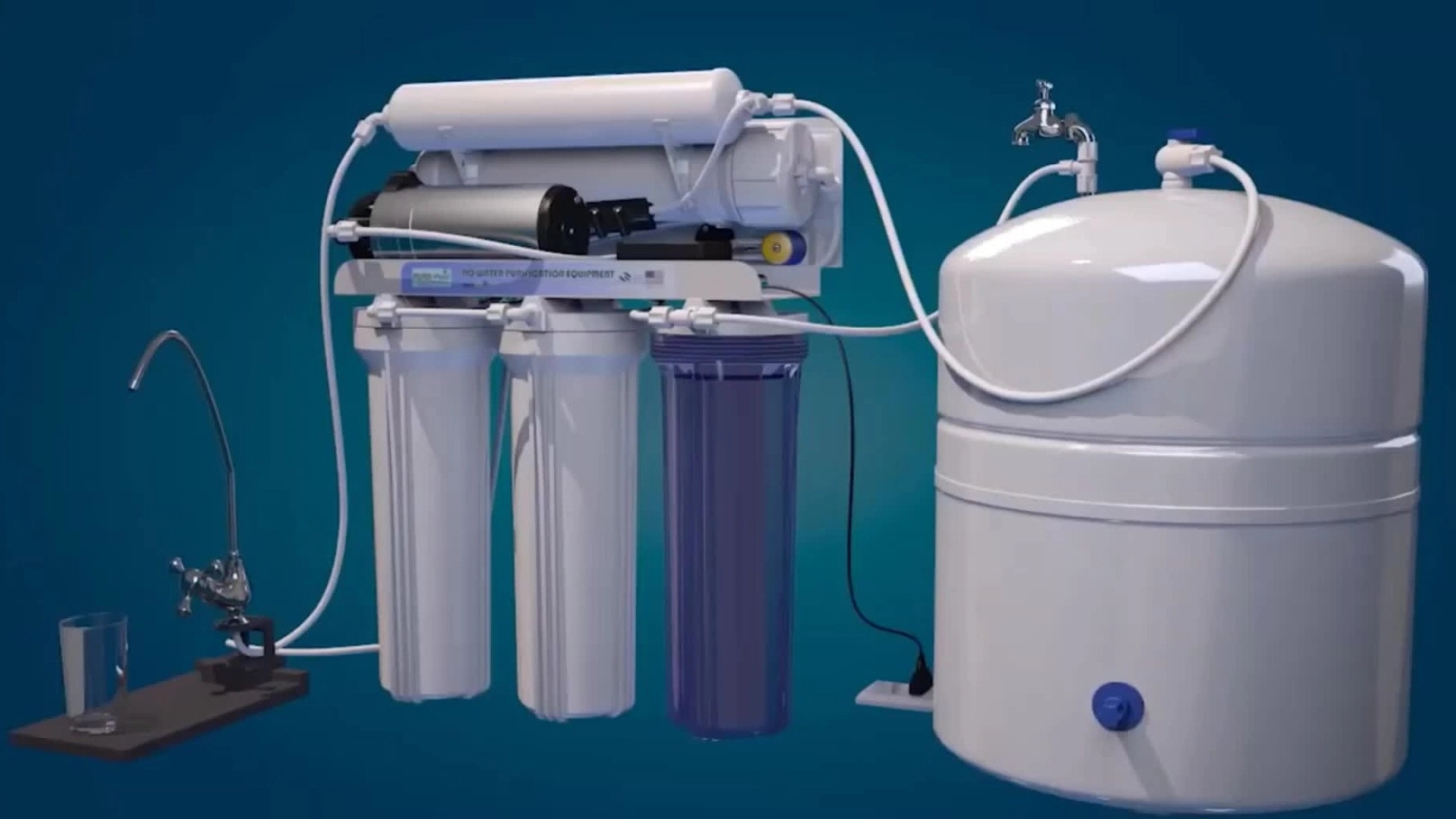 What does the water purifier separate?