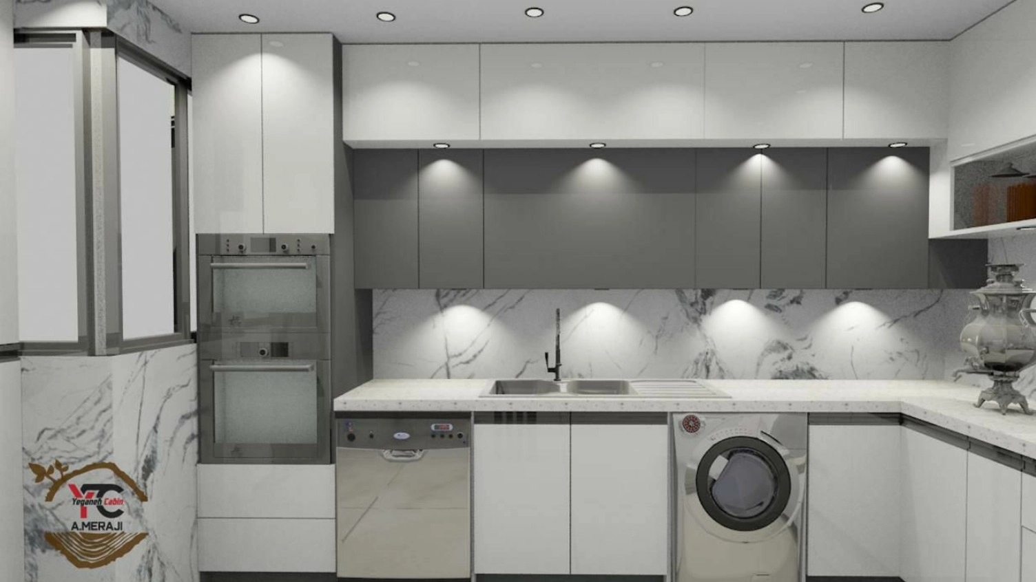 3D Parse Golpayegan deco kitchen cabinet design