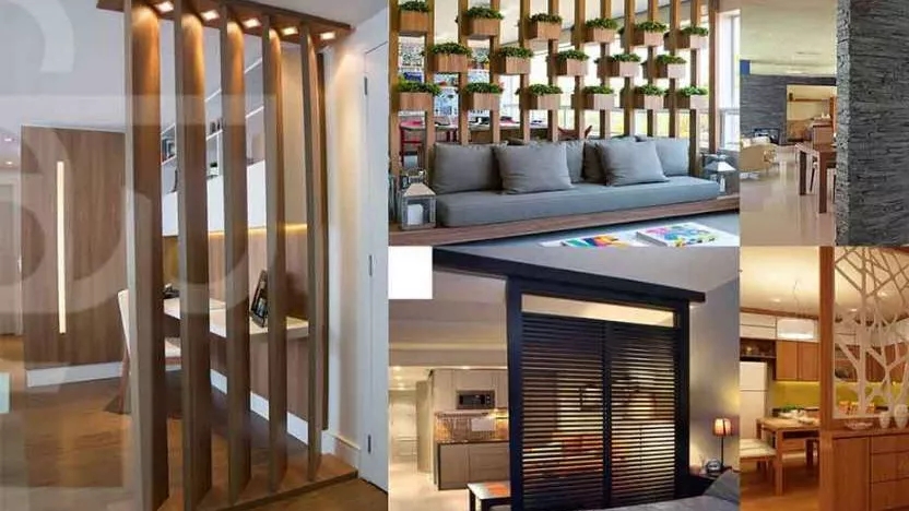 Types of home partitions Wooden, metal, movable and fixed partitions