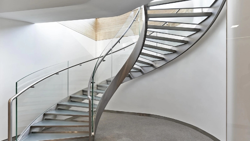 Various types of spiral staircases
