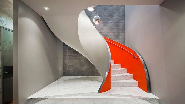 Various types of round staircases