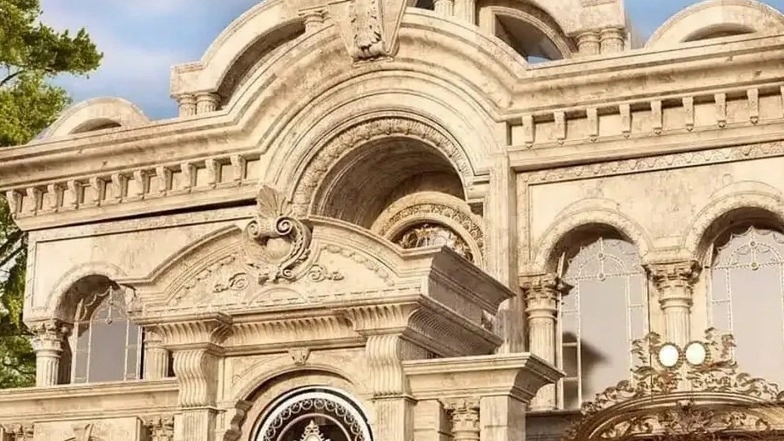What is a Roman stone facade?