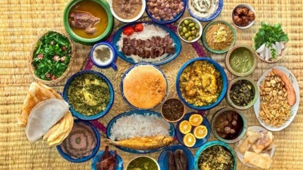 All kinds of local dishes of Rasht