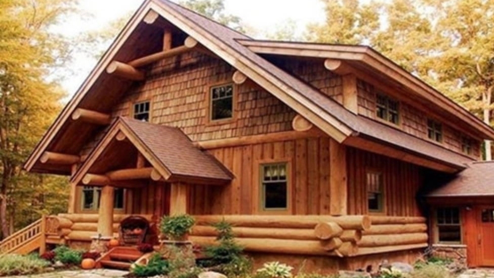 Types of wood used in the construction of wooden huts