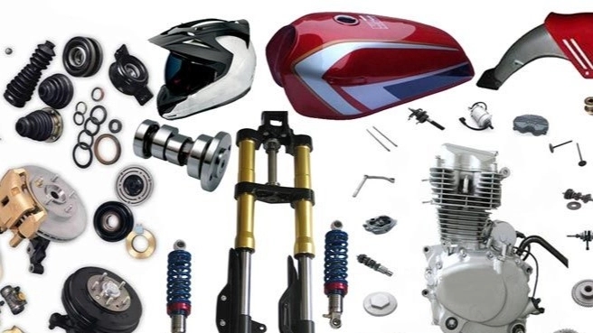What are the components of a motorcycle?
