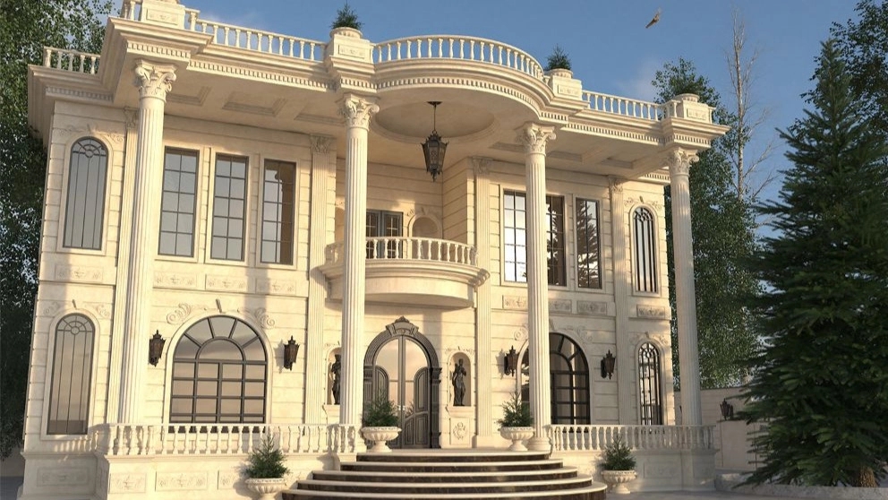 Principles of facade design with Roman stone