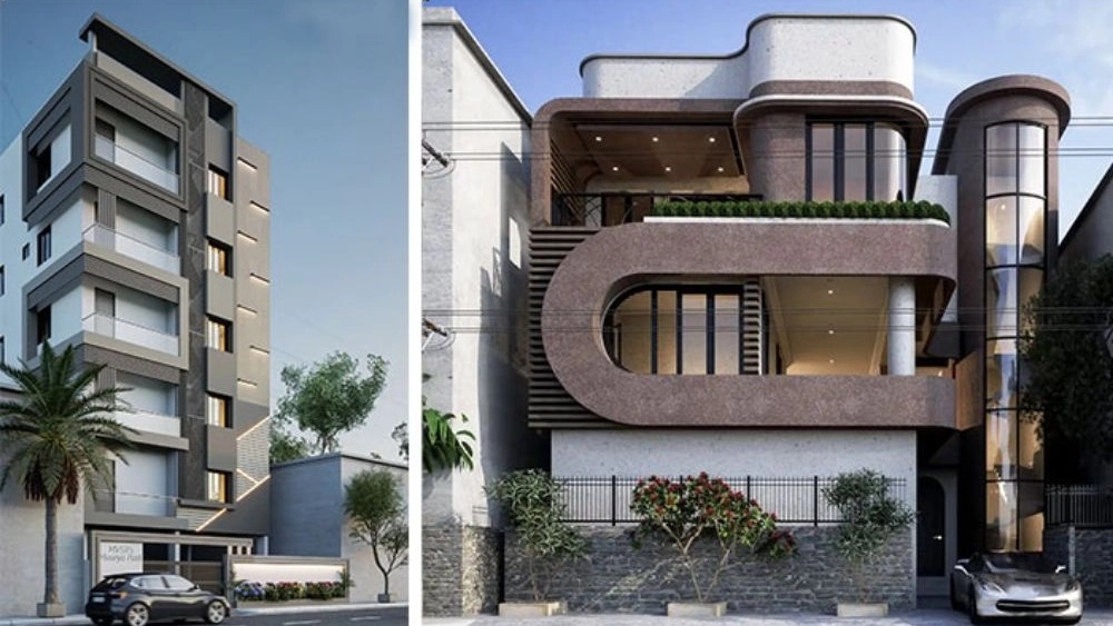 Types of building facades