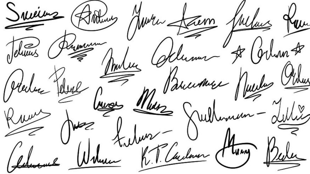 Different types of signatures